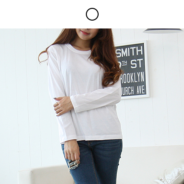 30수 프리미엄 라운드 긴팔 [백색] (성인/아동)