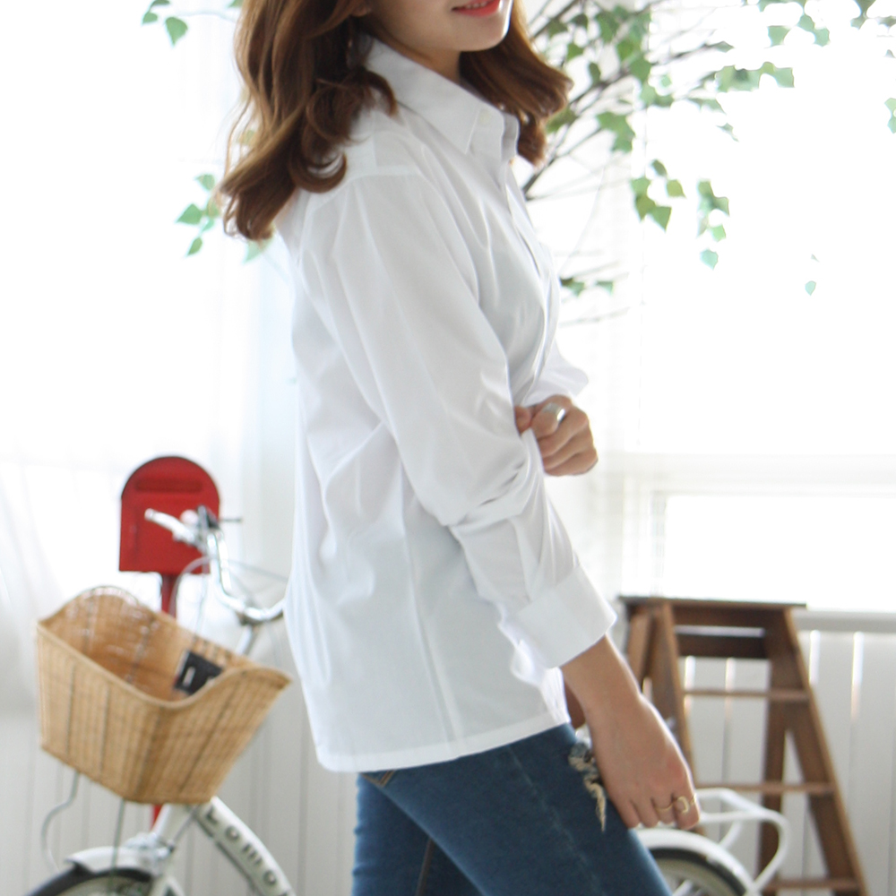 베이직 포켓남방 (백색)