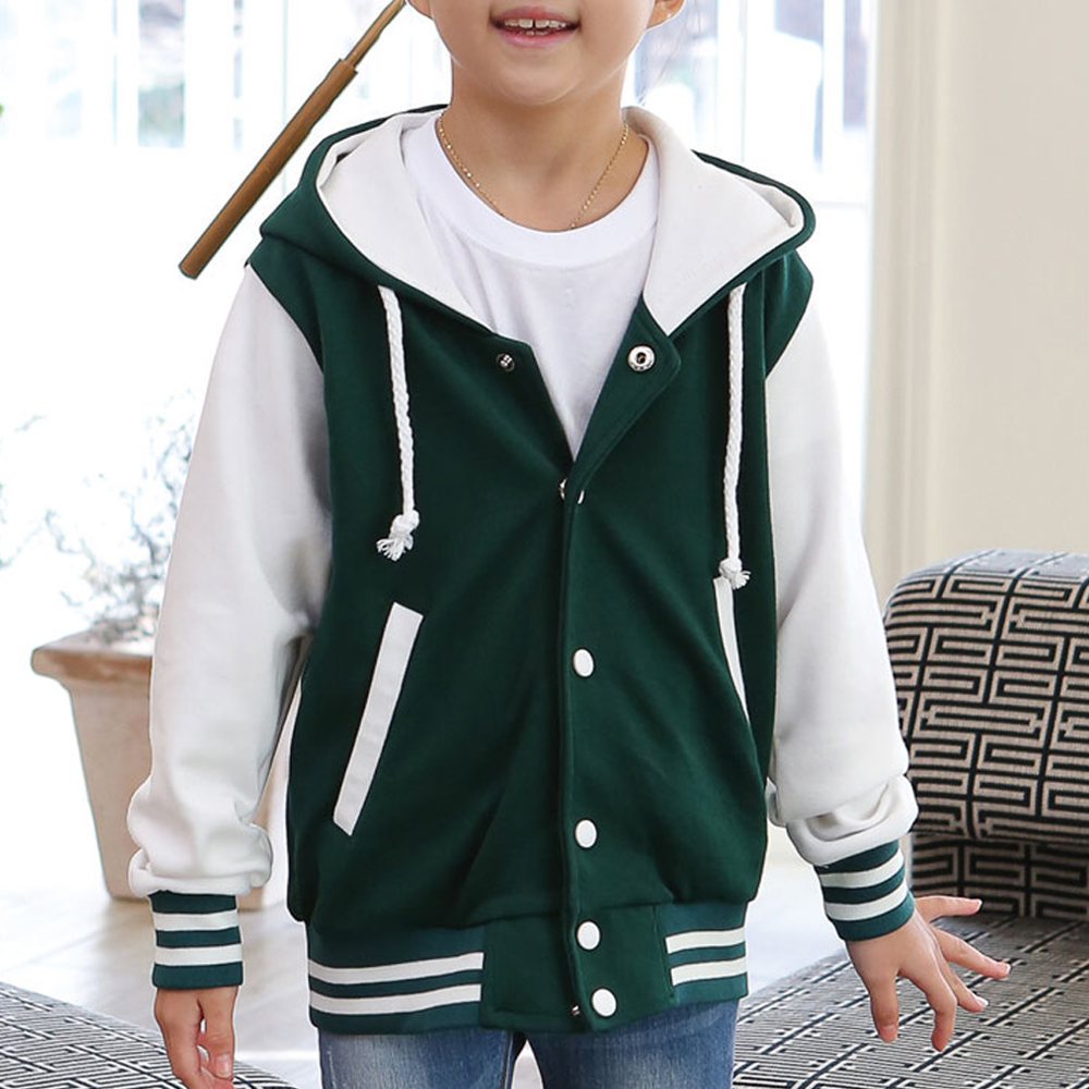 아동 특양면 후드 야구잠바