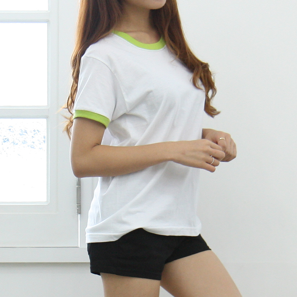[주문제작상품] 30수/20수 링거 라운드 반팔