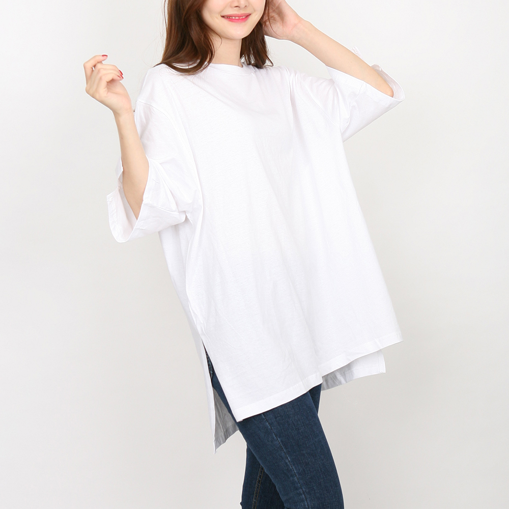 가오리 핏 7부 라운드 반팔