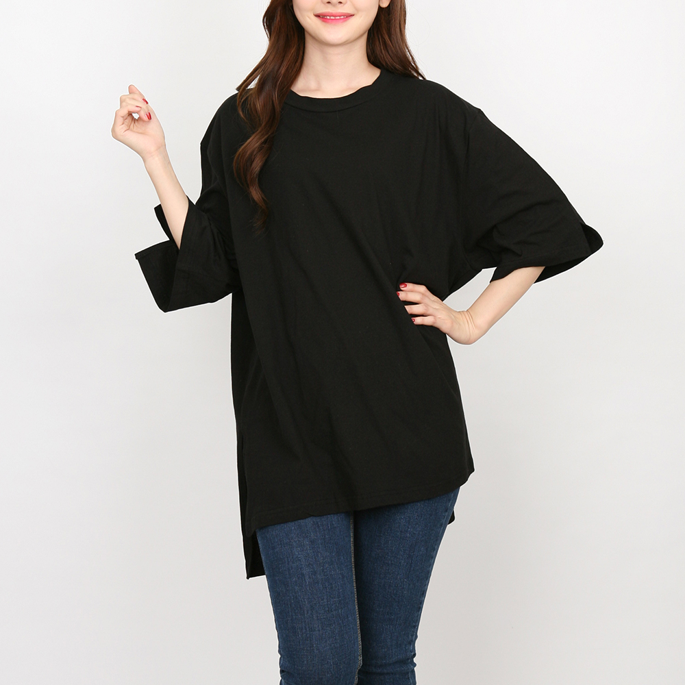 가오리 핏 7부 라운드 반팔