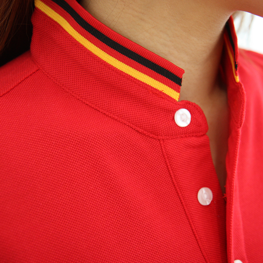 차이나 배색 카라티