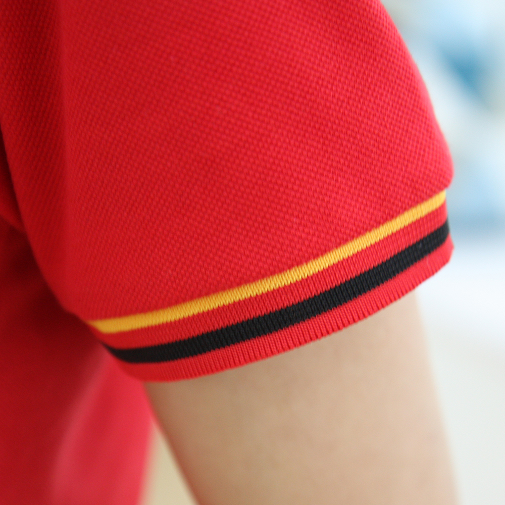 차이나 배색 카라티