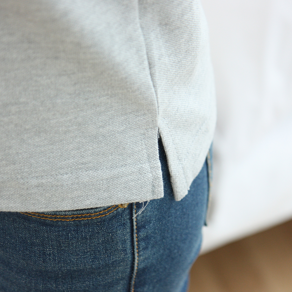 40수 순면 형광 배색 포인트 카라티