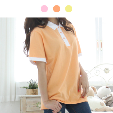 순면 26수 캐주얼형 Y카라