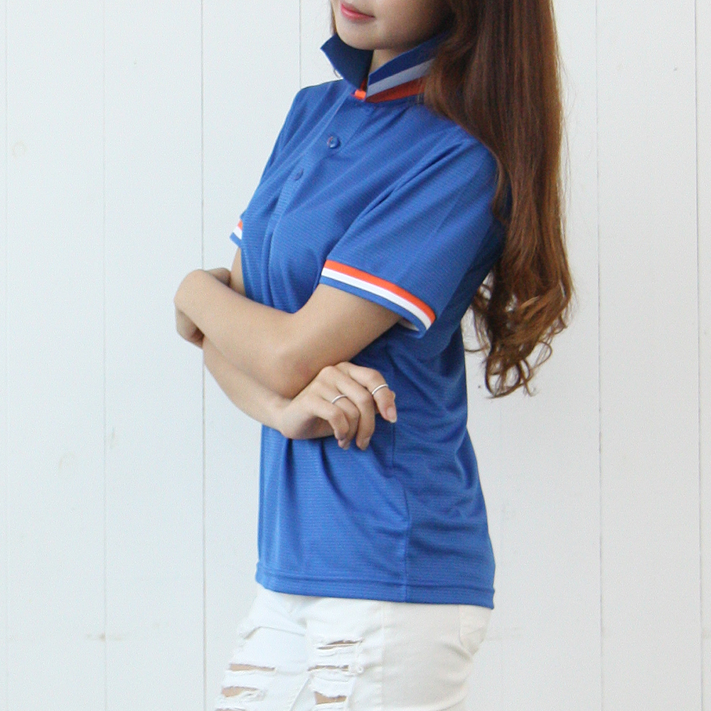 니즈 자가드 쿨론 카라 반팔