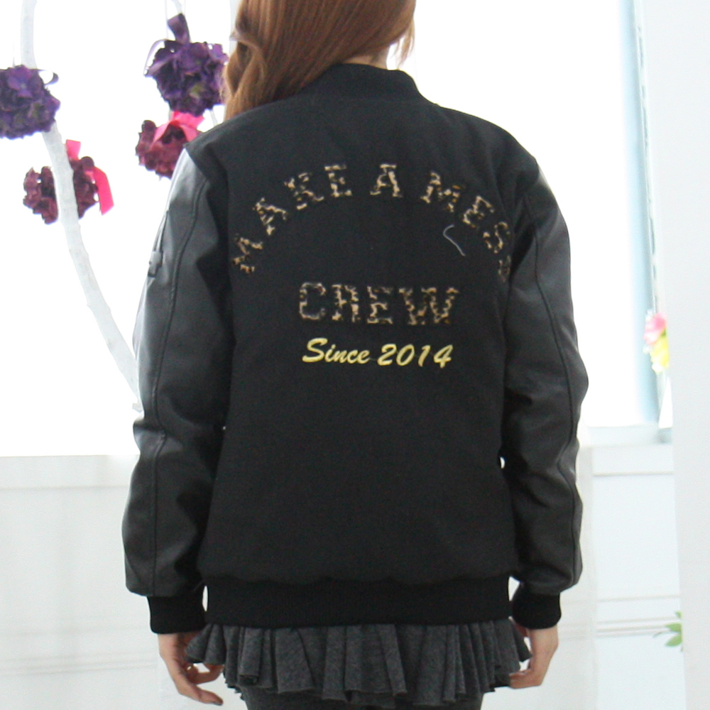 슬림형 야구점퍼 - MAKE A MESS