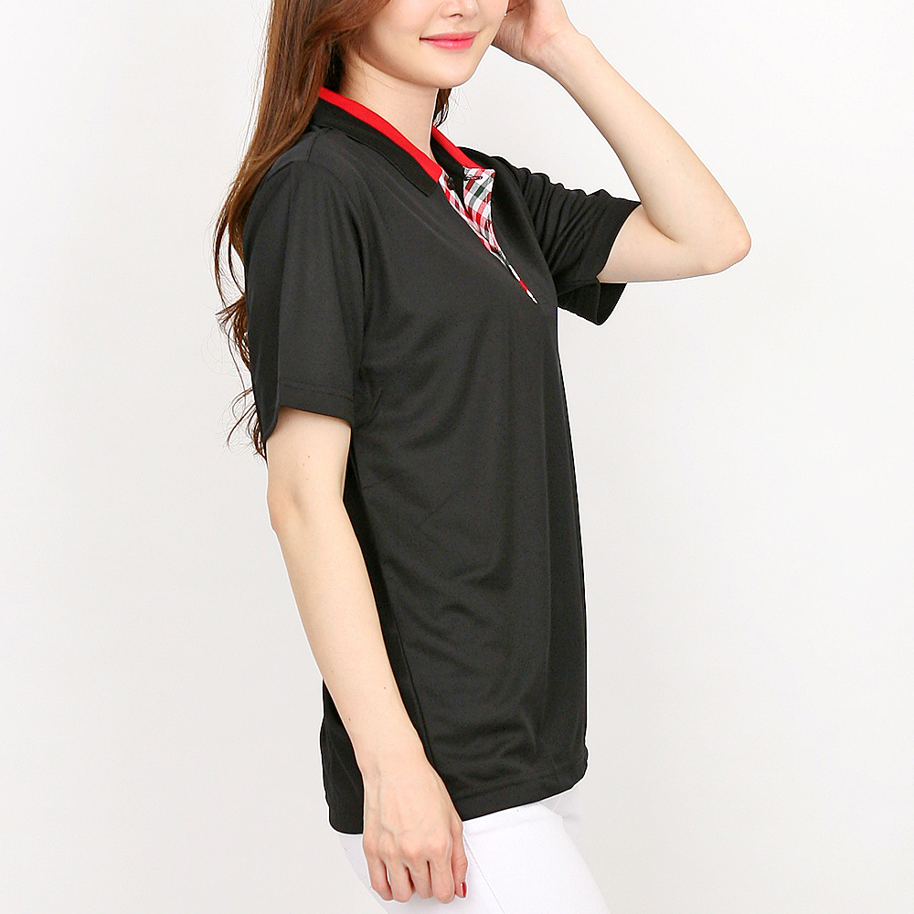 쿨론 체크 카라티 반팔