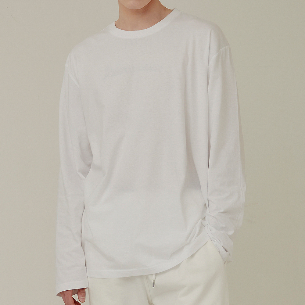[필잇] 데일리 시그니처 라운드 긴팔티  (성인/아동)