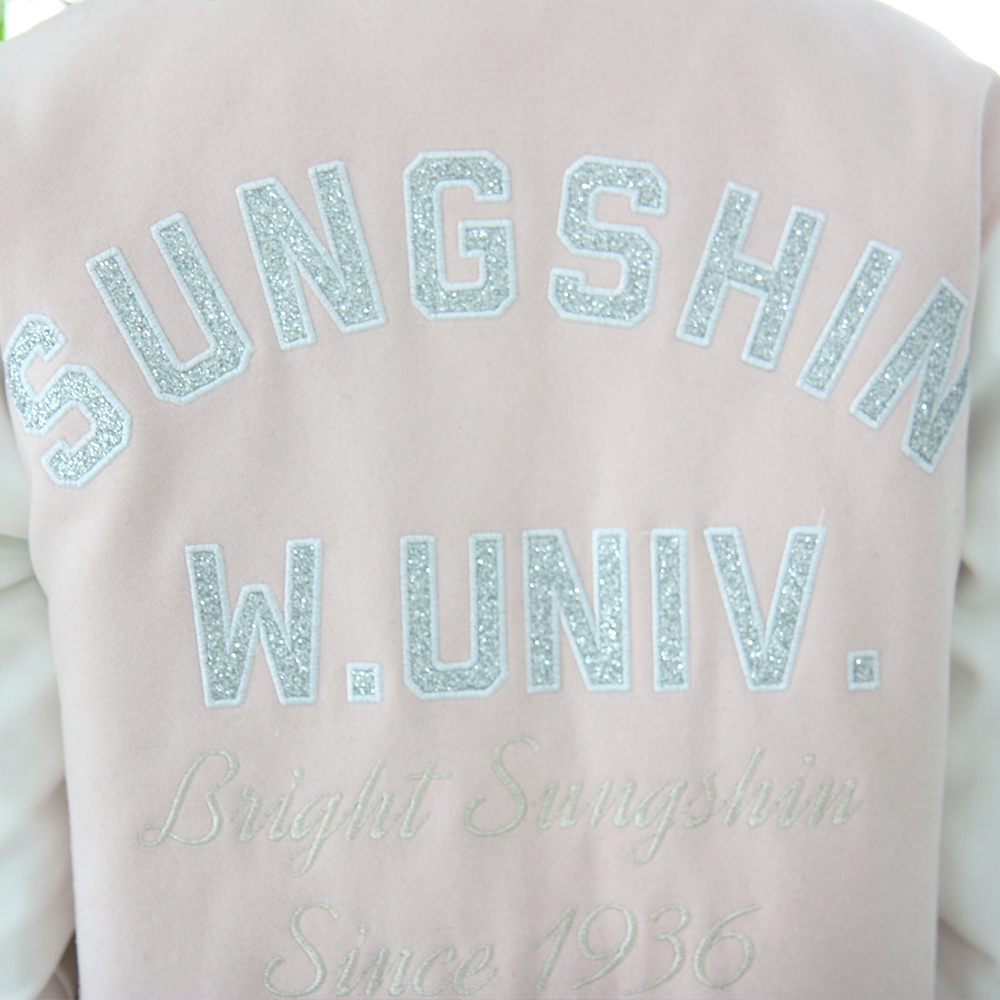 슬림형(반짝이) 야구점퍼 - 성신여대 베이비 핑크