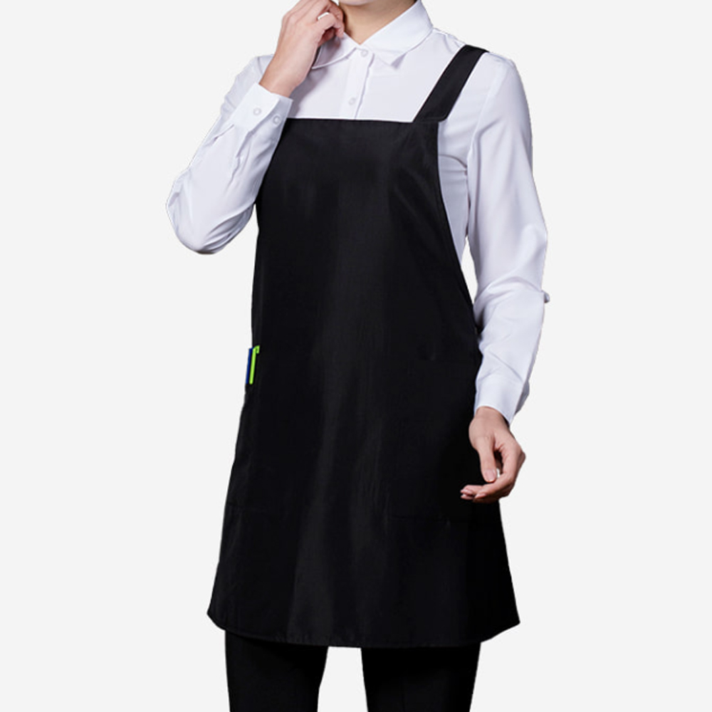 검정 벨크로 엉덩이 덮는 앞치마