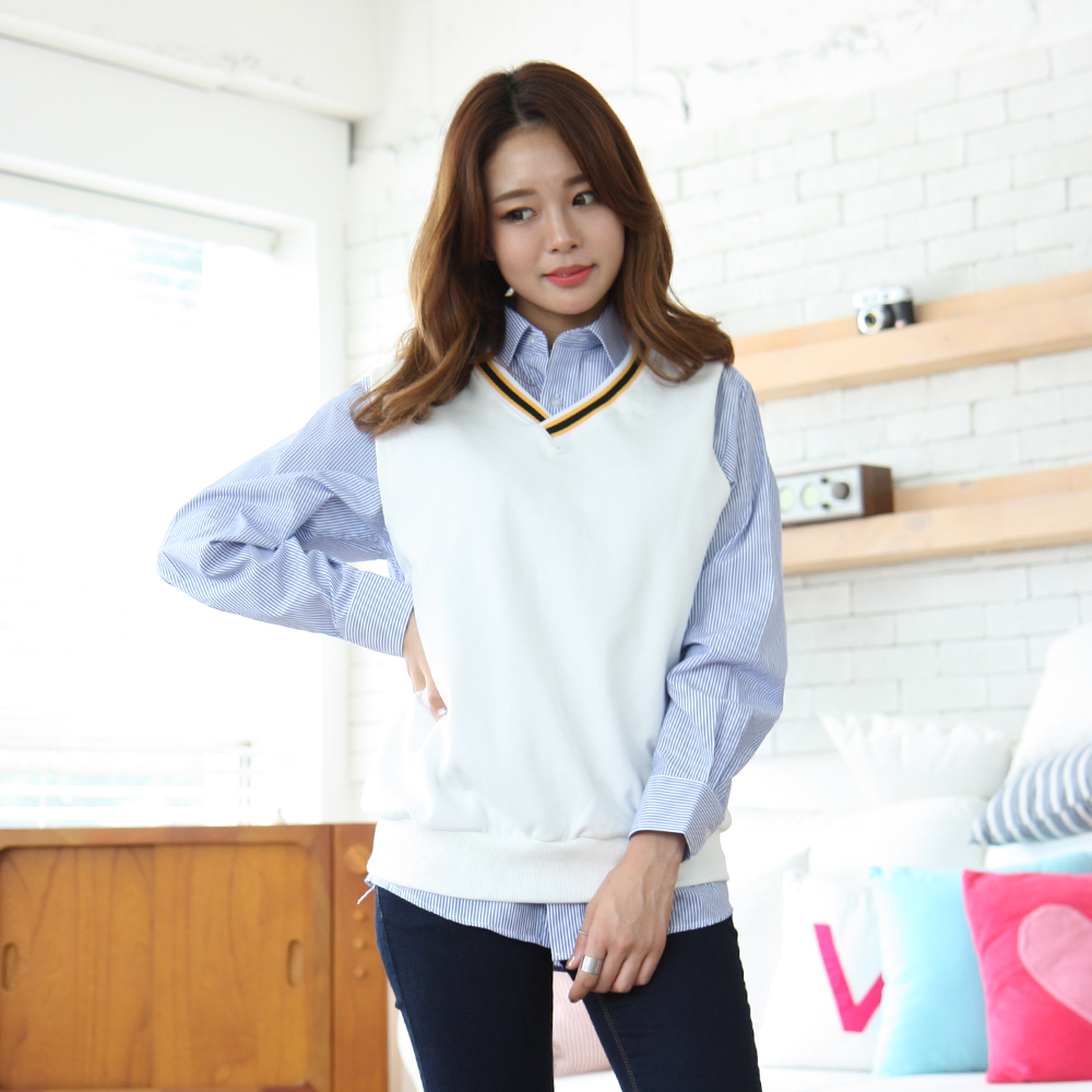 스트라이프 와이셔츠