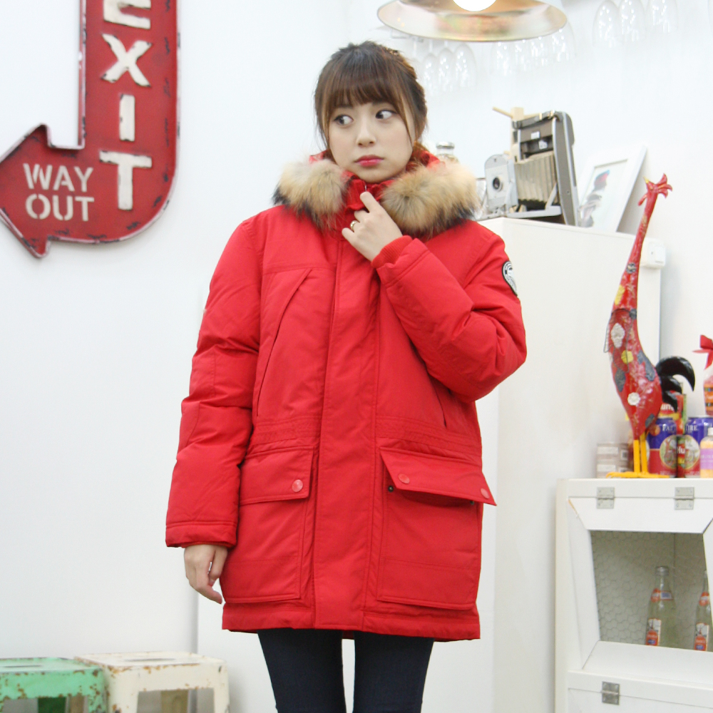 프리미엄 라쿤털 하프코트