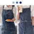 사선포켓 워싱데님 트임 앞치마