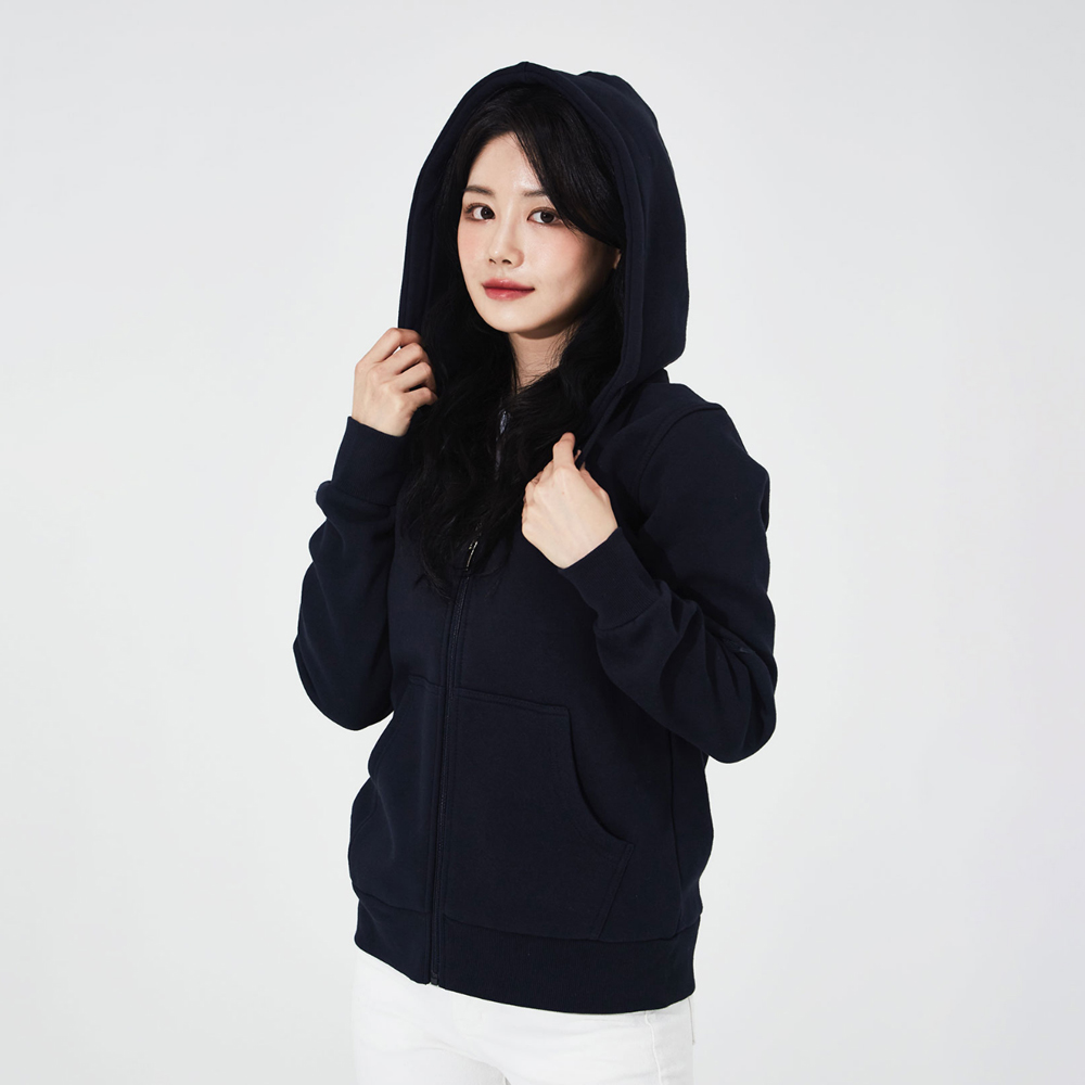 프리미엄 쮸리 오버핏 기모 후드집업