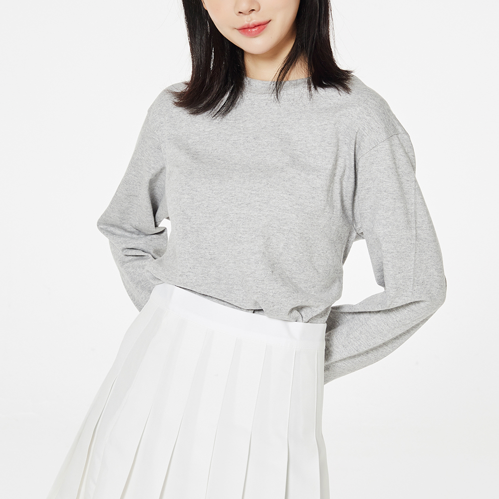 [printstar] 17수 102 베이직 라운드 긴팔-시보리X (성인/아동)