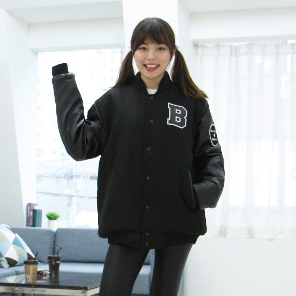 일반형 야구점퍼 - 블랙빈